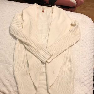 Cream white cardigan sweater